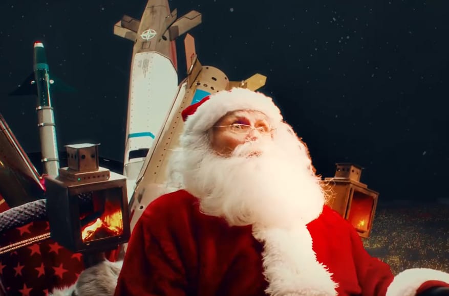Propaganda video depicts Russian air defenses shooting down Santa Claus over the Kremlin