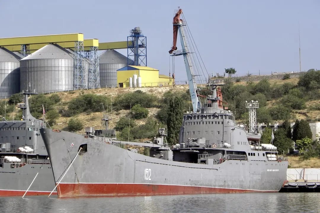 Ukraine’s military intelligence agency releases footage of attack on two landing ships and a radar system in Russian-occupied Sevastopol